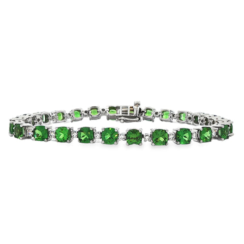 10.48ctw Tsavorite & 1ctw Diamond Bracelet