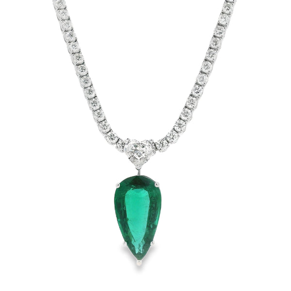 11.43ct Zambian Emerald Necklace