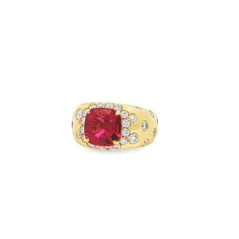 3.65ct Rubellite Tourmaline Ring