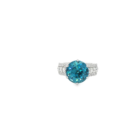 11.16ctw Blue Zircon Ring