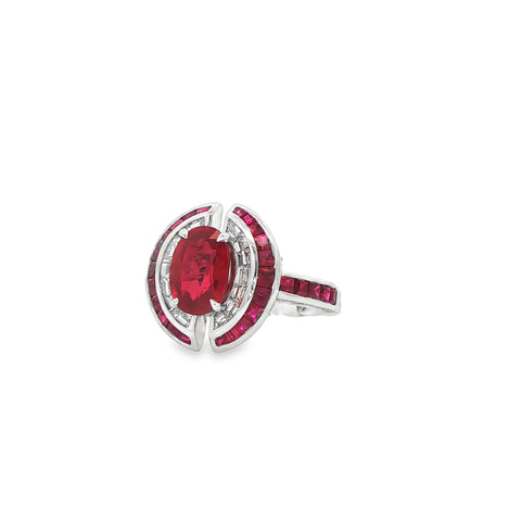 3.21CT Heated Burma Ruby Ring