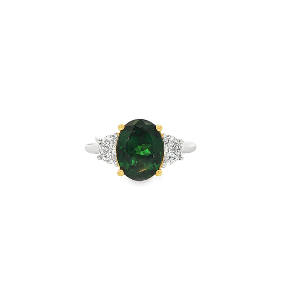 3.63 CTW Oval Tsavorite Ring