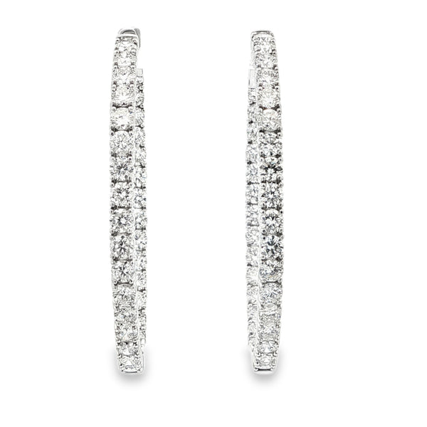5.18CTW Diamond Oval In/Out Hoops