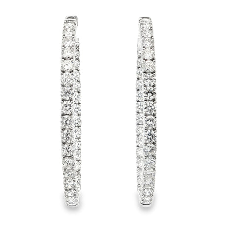 5.18CTW Diamond Oval In/Out Hoops