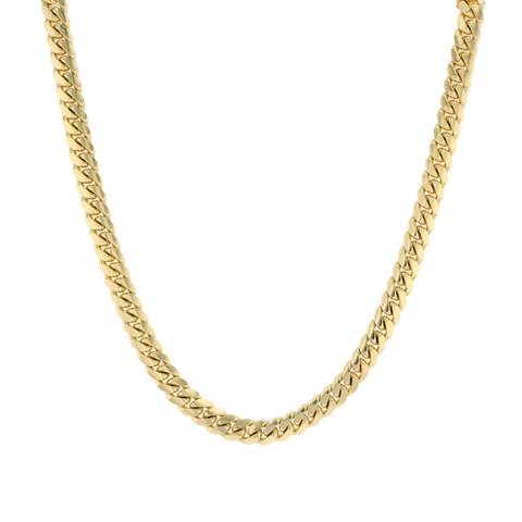 10K Yellow Gold 8.2mm Cuban Link Chain 24in