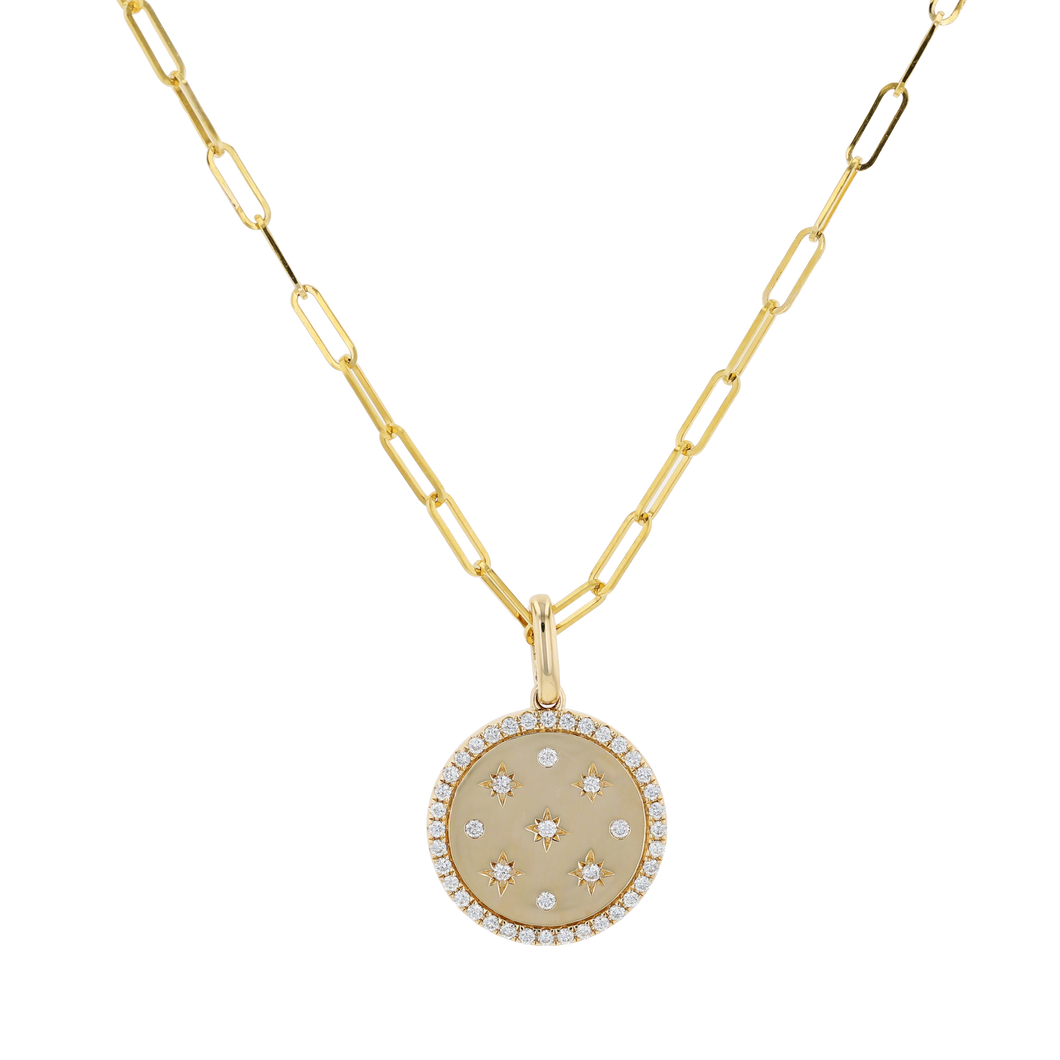Vlora Amuleta 14K Star Diamonds and Diamond Pendant Necklace (0.26CTW)