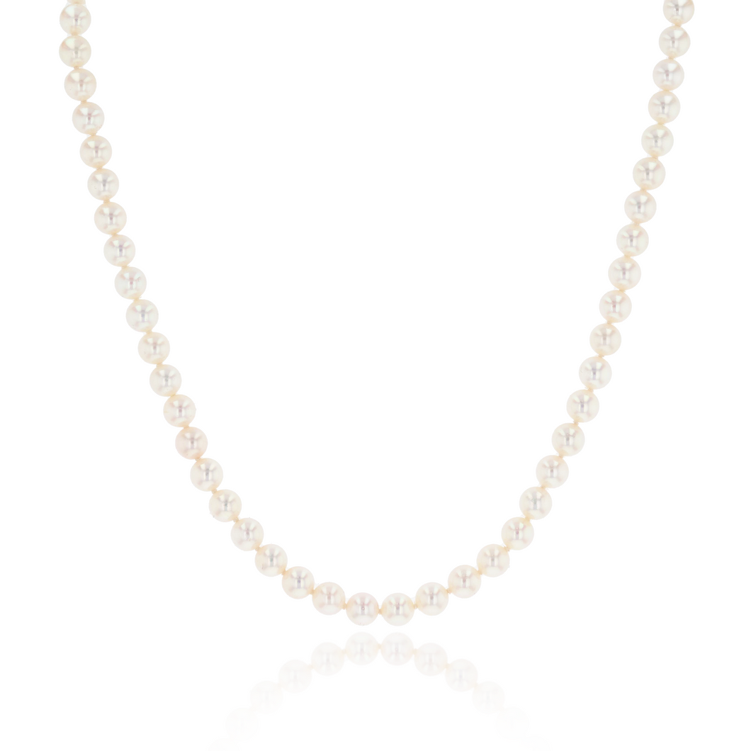 6mm Mikimoto Pearl Necklace 16''