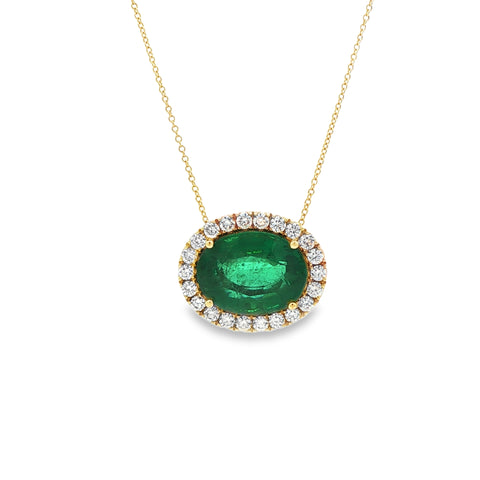 7.78ctw Zambian Emerald Necklace