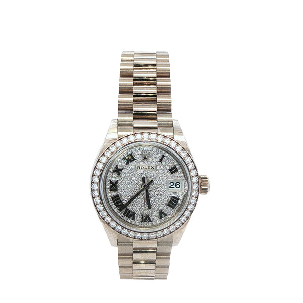 Rolex 279139 Ladies White Gold President 28mm (Pre-Owned)