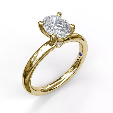 FANA Classic Oval Cut Solitaire Gold