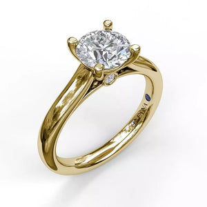 FANA Classic Solitaire With Peek A Boo Diamond Gold