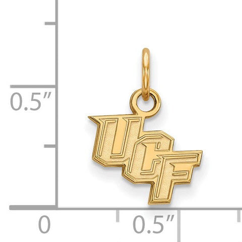 14k Gold LogoArt University of Central Florida U-C-F Extra Small Pendant