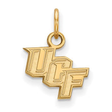 Load image into Gallery viewer, Sterling Silver Gold-plated LogoArt University of Central Florida U-C-F Extra Small Pendant