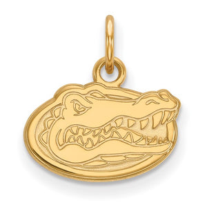 Sterling Silver Gold-plated LogoArt University of Florida Gator Extra Small Pendant