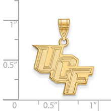 Load image into Gallery viewer, 14k Gold LogoArt University of Central Florida U-C-F Medium Pendant