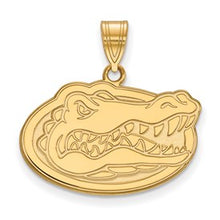 Load image into Gallery viewer, 10K Yellow Gold LogoArt University of Florida Gator Medium Pendant