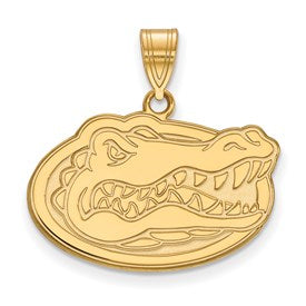 10K Yellow Gold LogoArt University of Florida Gator Medium Pendant