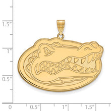 Load image into Gallery viewer, 14k Yellow Gold LogoArt University of Florida Gator Extra Large Pendant