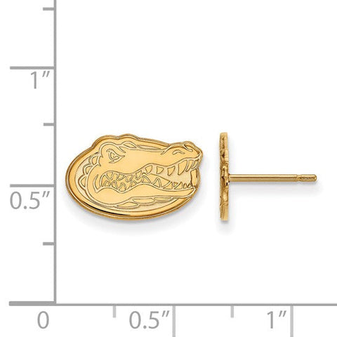 10k Gold LogoArt University of Florida Gator Extra Small Post Earrings