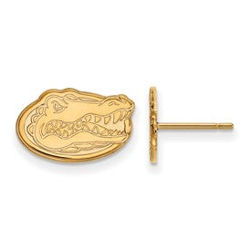 10k Gold LogoArt University of Florida Gator Small Post Earrings