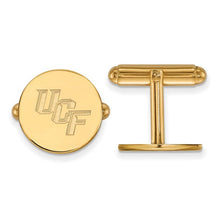 Load image into Gallery viewer, Sterling Silver Gold-plated LogoArt University of Central Florida U-C-F Cuff Links