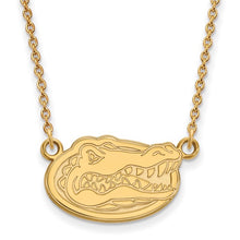 Load image into Gallery viewer, 14k Yellow Gold LogoArt University of Florida Gator Small Pendant 18 inch Necklace