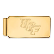 Load image into Gallery viewer, Sterling Silver Gold-plated LogoArt University of Central Florida U-C-F Money Clip