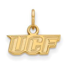 Load image into Gallery viewer, 14k Gold LogoArt University of Central Florida U-C-F Extra Small Pendant