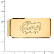 Load image into Gallery viewer, Sterling Silver Gold-plated LogoArt University of Florida Gator Money Clip