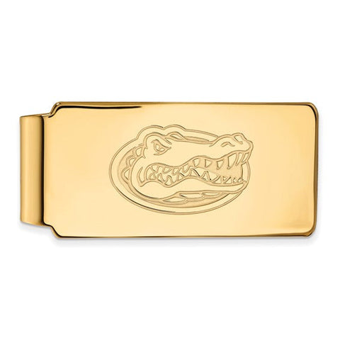 Sterling Silver Gold-plated LogoArt University of Florida Gator Money Clip
