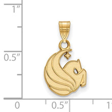 Load image into Gallery viewer, Sterling Silver Gold-plated LogoArt University of Central Florida Pegasus Small Pendant