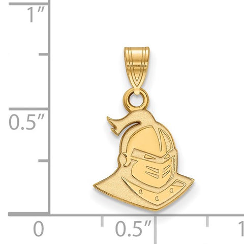 10k Yellow Gold LogoArt University of Central Florida Knight Small Pendant