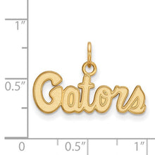 Load image into Gallery viewer, 10k Gold LogoArt University of Florida Gators Script Extra Small Pendant
