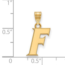 Load image into Gallery viewer, 10k Gold LogoArt University of Florida Letter F Small Pendant