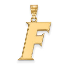 Load image into Gallery viewer, 10K Yellow Gold LogoArt University of Florida Letter F Large Pendant