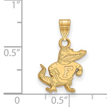 Load image into Gallery viewer, 10k Gold LogoArt University of Florida Gator Small Pendant