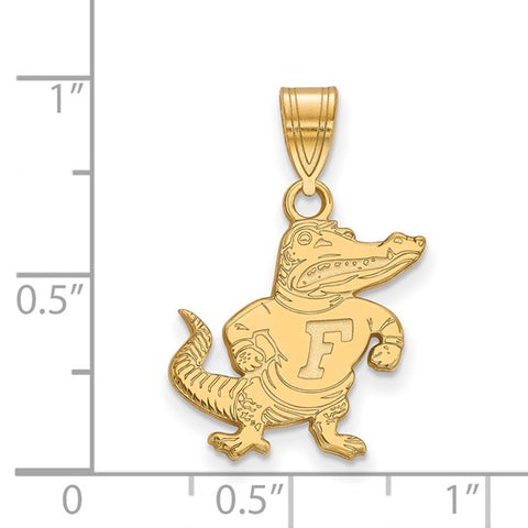 14k Yellow Gold LogoArt University of Florida Gator Medium Pendant