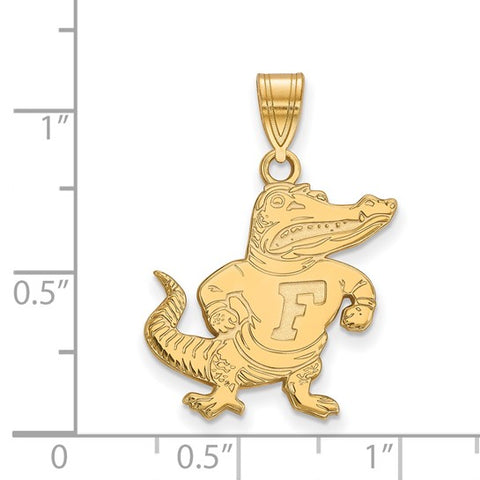 10k Yellow Gold LogoArt University of Florida Gator Large Pendant