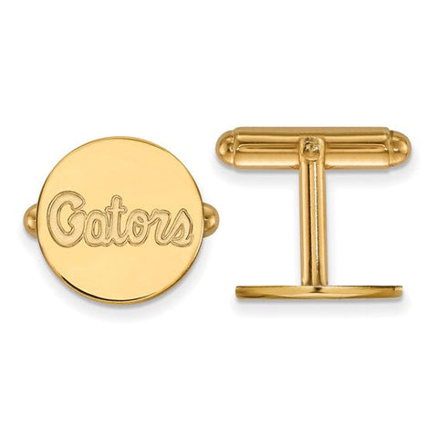 Sterling Silver Gold-plated LogoArt University of Florida Gators Script Cuff Links