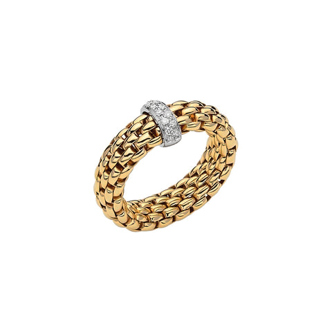 Fope VENDOME Mesh Diamond Ring (0.10 CTW) -Size Medium