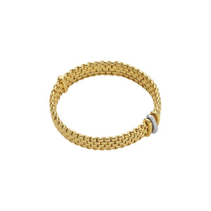 FOPE Panorama 18K Yellow Gold Bracelet 0.08 CTW -Size Small