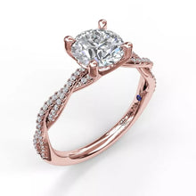 Load image into Gallery viewer, FANA Petite Twist Diamond Engagement Ring