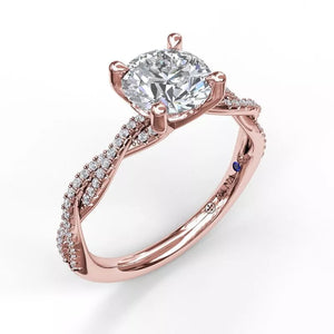 FANA Petite Twist Diamond Engagement Ring