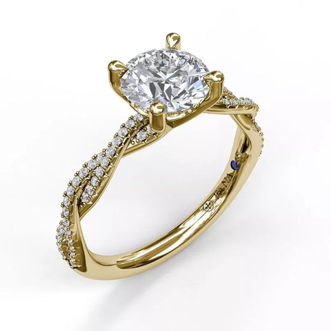 FANA Petite Twist Diamond Engagement Ring