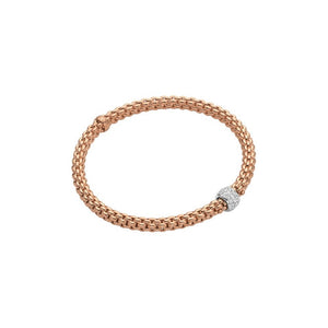 Fope Flex'it Rondel Pave Bracelet -Size Medium