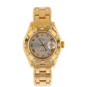 Rolex 69318 Ladies Datejust Pearlmaster 18k Yellow Gold 29mm