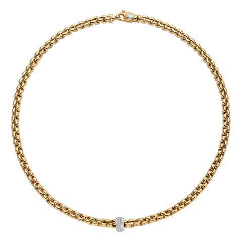 Fope EKA 18K Yellow Gold .43cm Necklace (0.37 CTW)