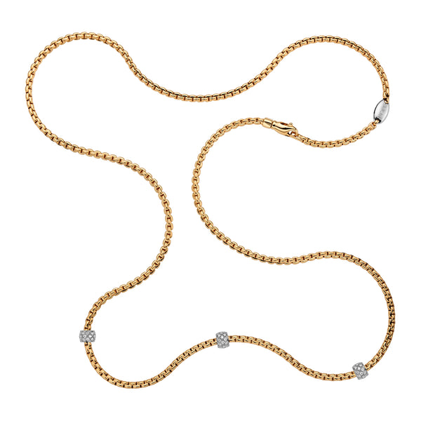 Fope EKA Mesh Necklace with .54CTW Diamond Rondels