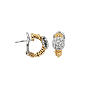 Fope EKA Earrings with Pave Diamond Accents (0.45CTW)