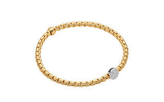 Fope EKA 18K Gold Diamond Bracelet (0.22 CTW)